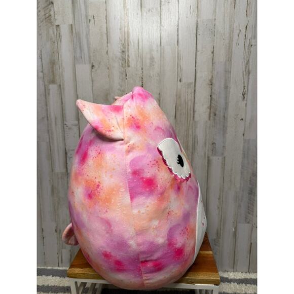 Squishmallows Olalla Pink Tie-Dye Owl Plush Large 20"‎ Washable Toy - Picture 2 of 5